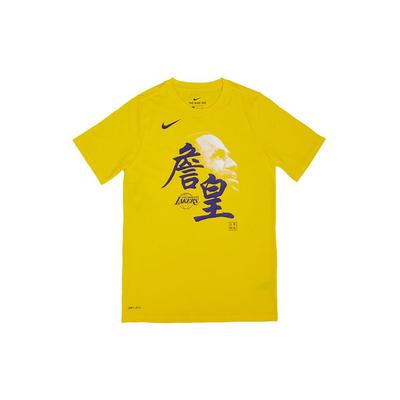 Футболка Nb Los Angeles Lakers LeBron James с текстовым принтом, повседневная спортивная, с коротким рукавом, детские топы лимонно-желтого цвета 3Z2B7BCKE-LAKJL