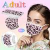 10PCS Adult Three-Layer Disposable Dust-Proof Protective Leopard Print Mask