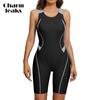 Charmleaks Спортивные цельные купальники для женщин Boyleg Купальники Racerback Купальники