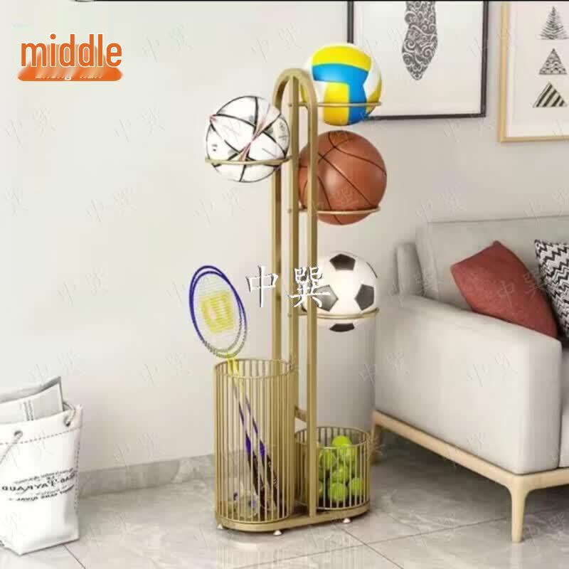 Multi-Sport Ball and Racket Storage Rack