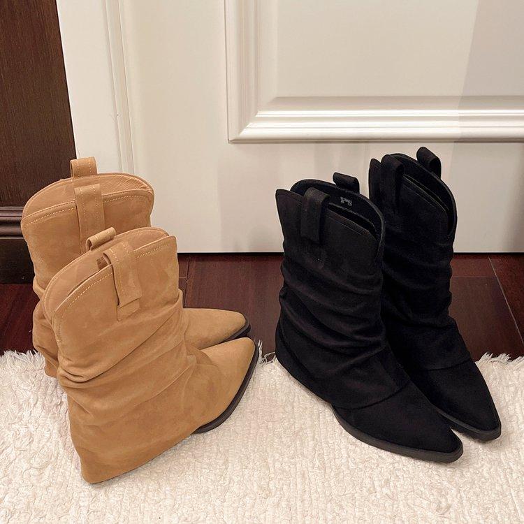 Loose Women's Models Are Not Tired Feet Soft Elastic Soles Warmth and Increase the Height of the Comfortable and Fashionable Versatile Martin Boots