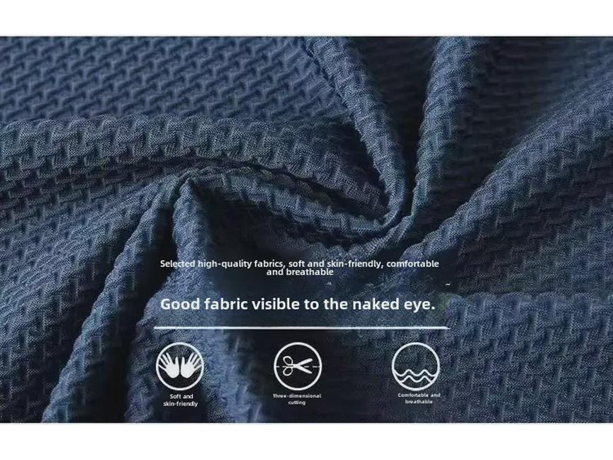 Мужская рубашка-поло Mesh Ice Silk, лето 2024 г. — короткие рукава, нейлон, воротник рубашки, элегантный дизайн