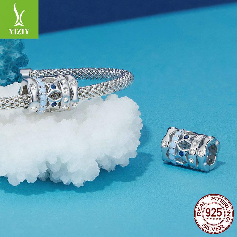 Blue Star Diy Bracelet Necklace Beaded, Dream Romantic Star S925 Silver Bead Accessories