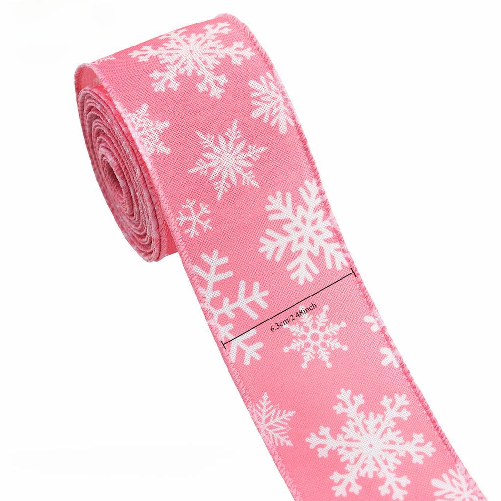 5 ярдов Рождественская Лента Печатная Рождественская Лента из Полиэстера Для Дизайна Ручной Работы Рождественское Украшение Подарочная Упаковка