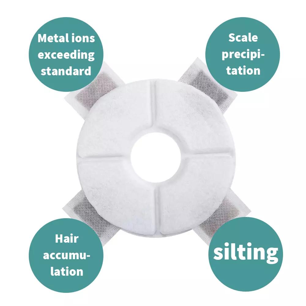 1-12 шт. круглых фильтров для домашних животных, кошек, фонтанов, сменных фильтров для собак