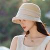 Летняя новая шляпа женственность высококлассная шляпа из соломы лафит модная с загнутыми полями солнцезащитная шляпа от солнца