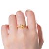 Joyful Gold Rabbit Ring With Cute Design Adjustable Size Perfect For Womens Jewelry
