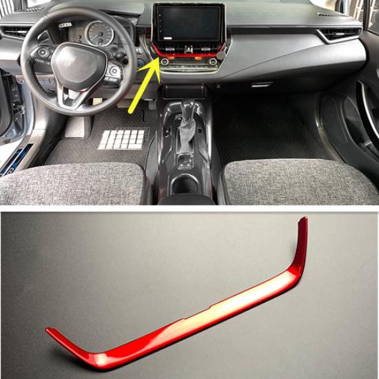 For Toyota Corolla Cross Dashboard center Air Vent Trim Bright red 1pcs