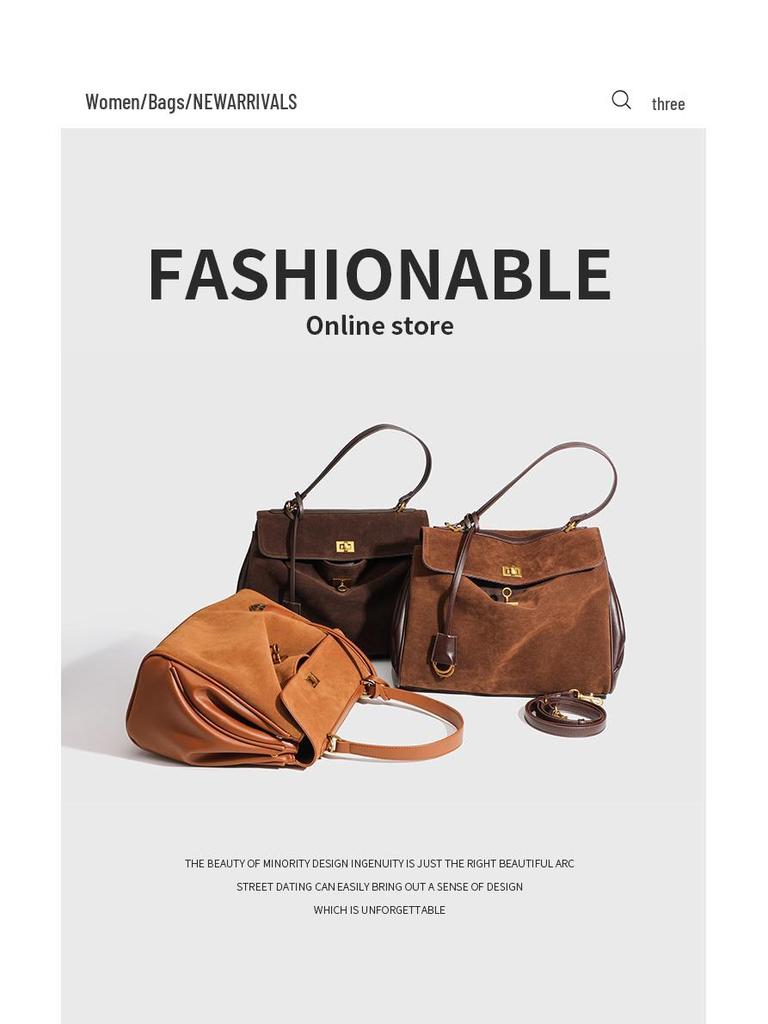 Зимняя замшевая женская сумка-кроссбоди в стиле ретро с цветными блоками - Большая вместимость и универсальная мода