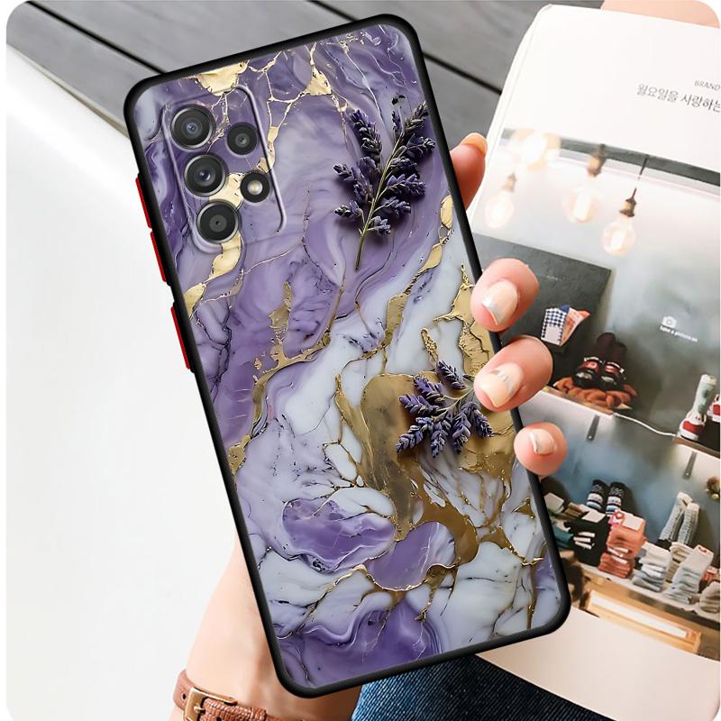 Чехол для телефона Samsung Galaxy Note 20Ultra 8 9 10Lite Plus A52s A21s A71 A51 A31 A70s A50s A30s A05s Матовый Цветочный Мрамор