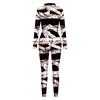 Halloween Horror Jumpsuit Costume Blood Stained Straps Digital Print Halloween Show Jumpsuit