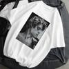 Унисекс футболка Моная Лиза с принтом, с коротким рукавом, Харадзюку, летняя футболка, женские топы, унисекс одежда