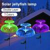 7-Color Solar Lawn Light 2-Layer Christmas Tree Lights LED Courtyard Landscape Lights Waterproof Street Decorative Lights