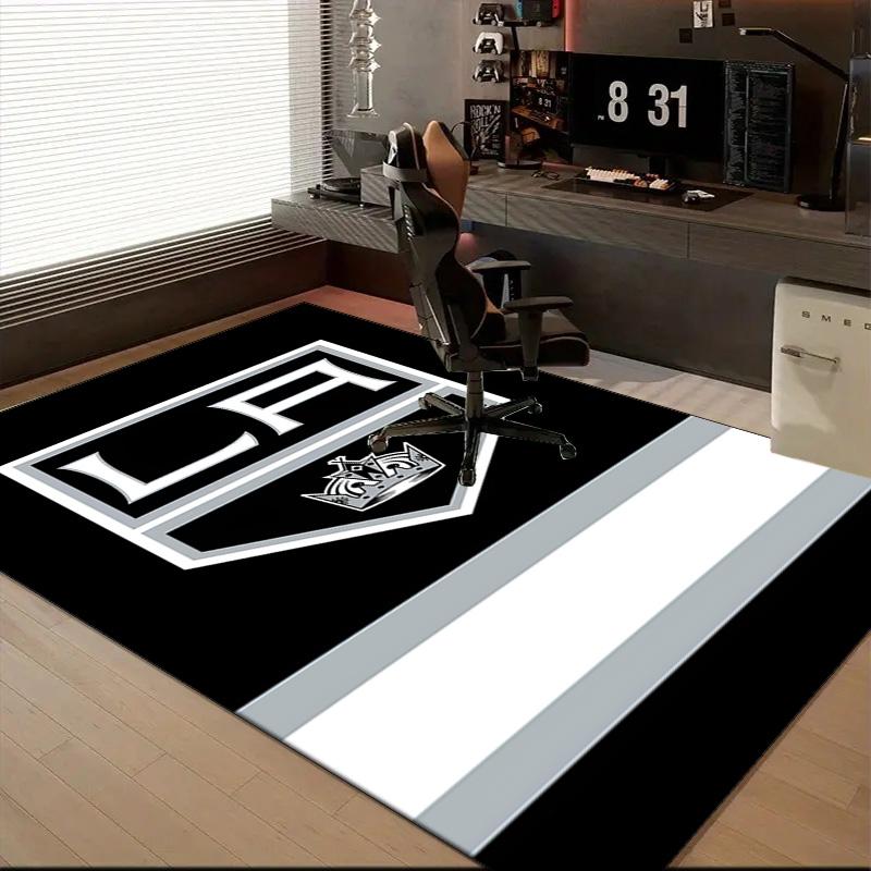 Angeles king Crest Floor Mat for Living Room, Game Rooms, Office, Bedroom, Office Floor Mat Playful Design, Christmas fan gifts