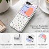 Чехол с ярким узором бабочки для Samsung Galaxy Z FLIP 7 FE 6 5 Гибридная складная крышка с покрытием из PC+PU кожи для Samsung Z Flip7 Flip6 Flip5