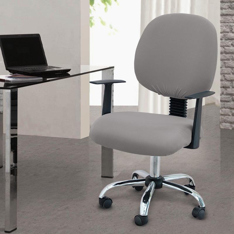 Two Piece Stretchable Computer Chair Cover Washable Executive Office Chair Protector Slipcover