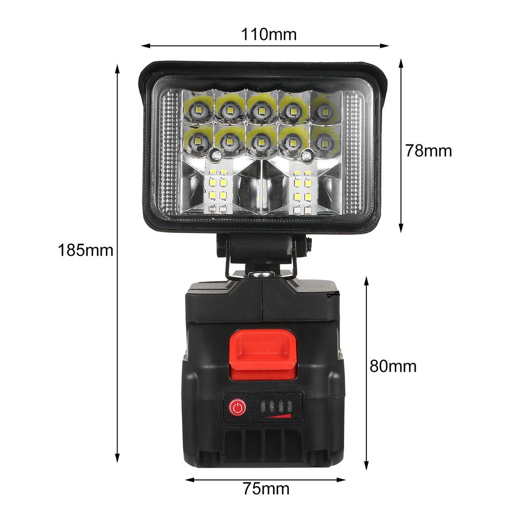 3 Inch LED Work Light for 21V Lithium Batteries Super Bright Outdoor Lighting 120 Degree Rotation