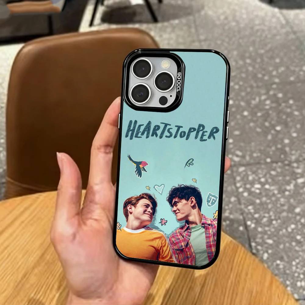 W-Теплый Новый H-Сердцеед Фильм Чехол для Телефона Для iPhone17,16,15,14,13,12,11 Plus,Pro Max Цветной Посеребренный Внутренний Чехол