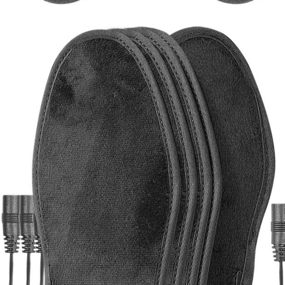 1 Pair New Rechargeable Heated Insoles Washable Thermal Outdoor Foot Warmers Soft Camping Heated Insoles Fishing Camping Hiking