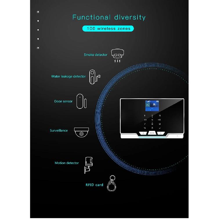KERUI G20 Wireless Home Alarm System Smart Life WiFi GSM Security Alarm System with Motion Sensor, Support Alexa Google for Home