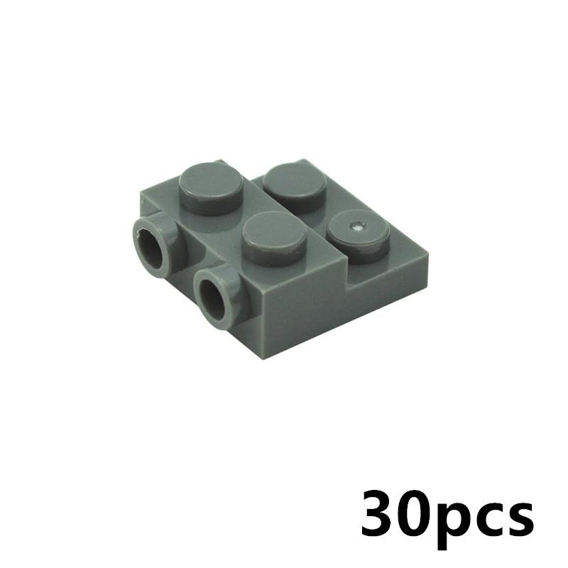 30 шт. Толстые модифицированные пластины-кирпичики 2x2x2/3 с 2 полыми штырьками сбоку, совместимые с 99206, аксессуары для строительных блоков MOC, игрушки