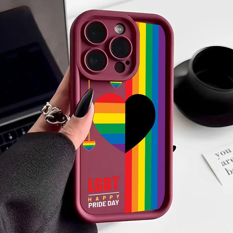 LGBT Rainbow Pride Flag Lesbians Soft TPU Case For iPhone 16 15 11 13 14 12 Pro Max 15 Plus Mini Case 16Pro Silicone Phone Cover