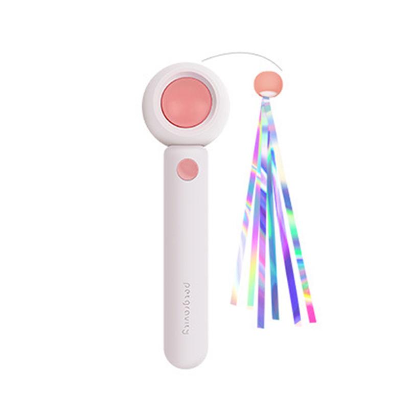 Gravity Pet Laser Cat Tease Stick Cat Self-happiness Feather Replacement Can Add Cat Mint Pet Supplies Kitten Toys