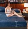 Winter Warm Plush Elastic Fitted Sheet Double Bed Sheet Soft Warm Velvet Bedspread Mattress Cover Bed Linen Protector No Pillowcases