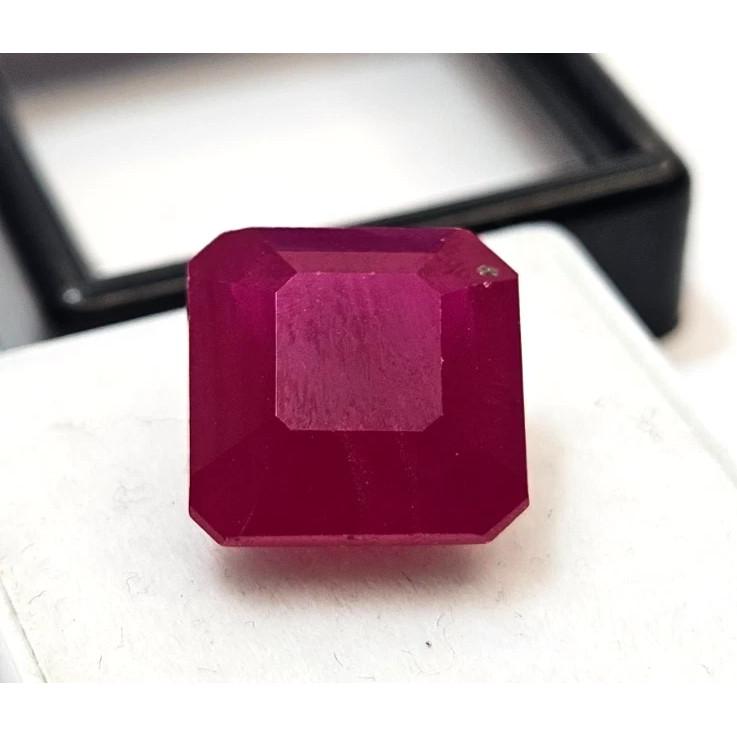Stunning Natural Bixbite Beryl Red 12+ Ct Square Cut Certified Loose Gemstone