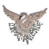Flying Shinning Swan Brooch for Women Lady Rhinestone Bird Party Office Corsages Pins Gifts