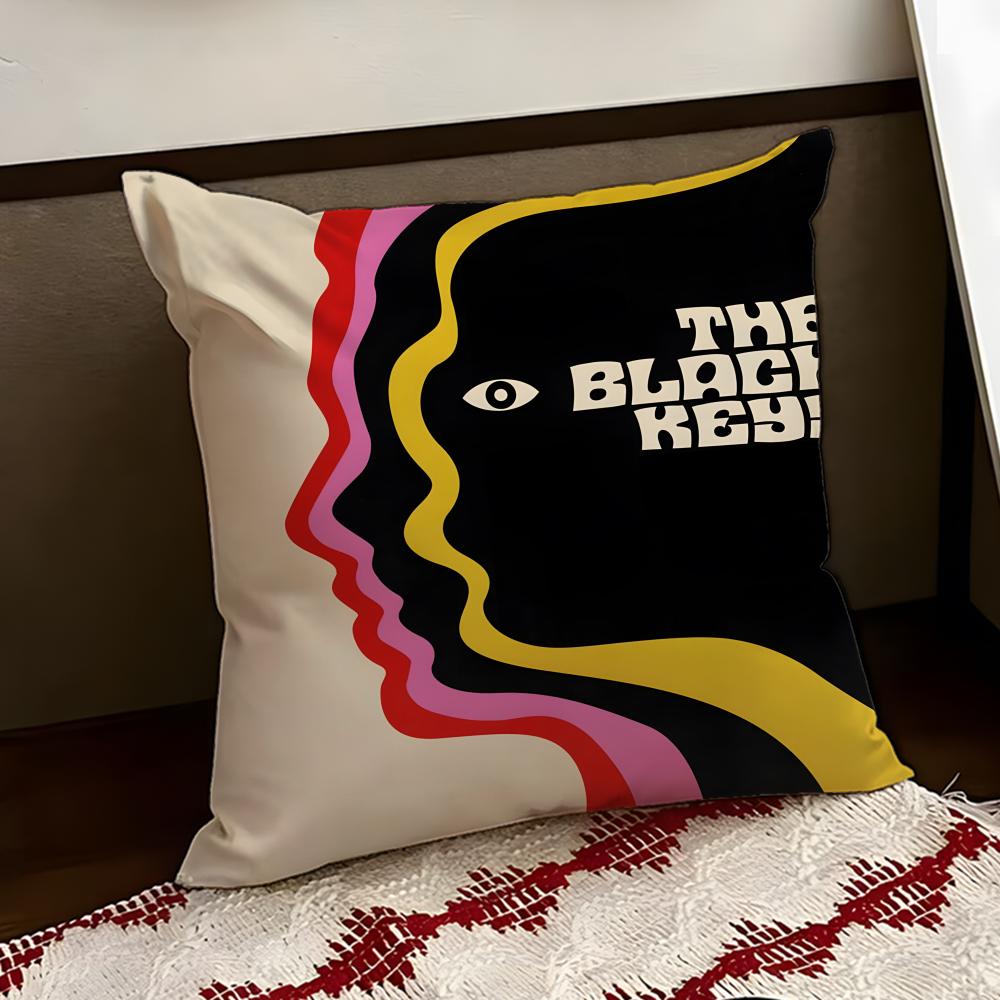 Подушка с принтом группы The Black Keys, двусторонняя, мягкая, прочная, для дома, автомобиля, многоцелевая, для ежедневного комфорта