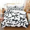 4pcs Bowknot Bedding Sets Skin Friendly Soft Bedsheets And Duvet Covers Comfortable And Lovely Suitable For All Ages