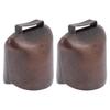 BUGUUYO 2-Piece Vintage Cowbell Mini Bell, Loud Bronze Bell for Anti-Cold Dogs, Farm Animal Bell, Vintage Bell, Small Brass Bell, Craft Retro Bell, Cu