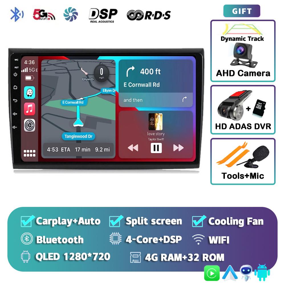 Android 14 Carplay Auto WIFI+4G Car Radio For Fiat Bravo 2007-2012 Multimedia Video Player GPS Navigation Audio 2 Din Stereo DVD