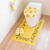 Oka (OKA) Provence Ciel Long Toilet Mat, Approx. 105 cm x 63 cm, Yellow (Washable, Stylish, Wide, Nordic, Large)