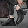 Fashion New Handmade Men Casual Shoes Lace Up Outdoor Ankle Boots High Top Mens Comfortable Sneakers Brand All-match Motorcycle Boots