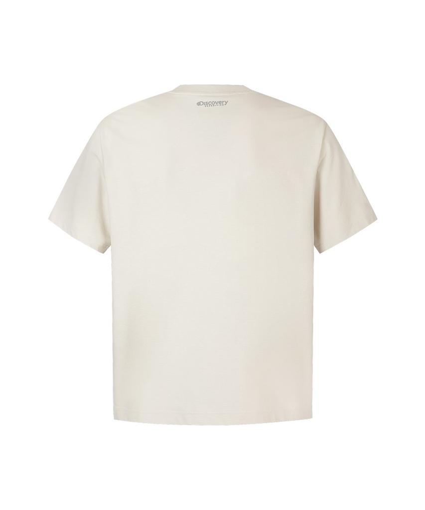 DISCOVERY EXPEDITION Uni Freshvent Semi-Overfit Small Logo Short Sleeve T-Shirt (D/Ivory) (C Type)