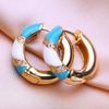 KNIKOO Round Clip Earrings For Women Fashion Earrings Jewerly For Wedding Party Gifts