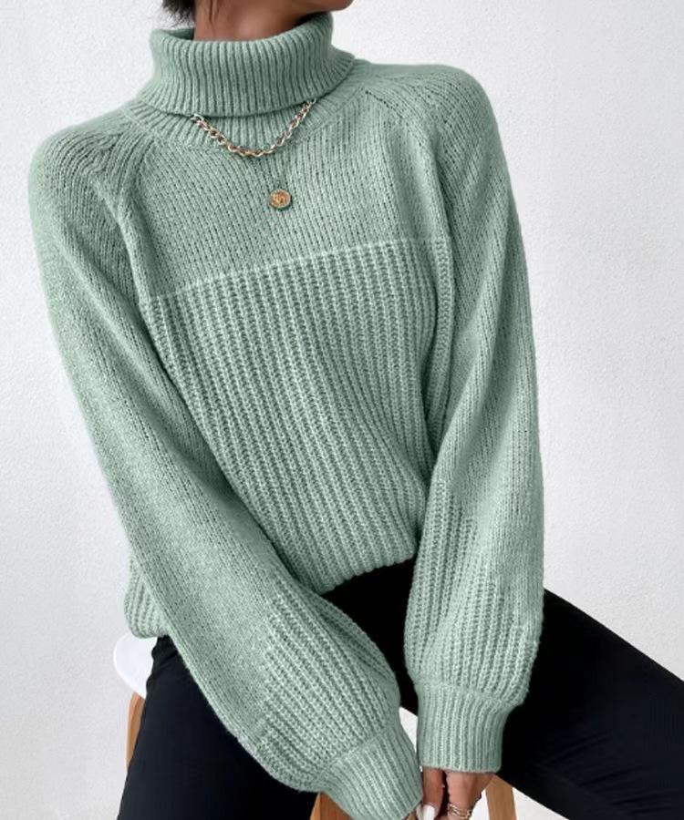 Autumn Women Sweaters Winter Lady Pullover Tops Female Clothes Turtleneck Knitted Basic 2024 Solid Tees Shirt