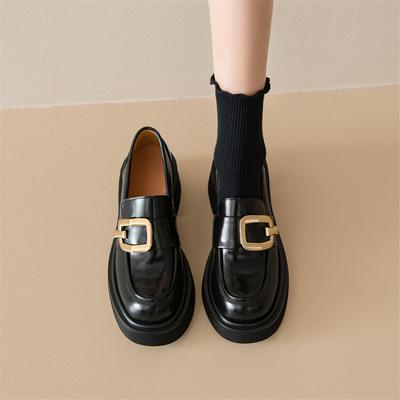 Мода НОВЫЕ Весенне-Осенние Женские Туфли Модные Лоферы Круглый Носок Массивная Платформа Женские Туфли Высокие Каблуки Женские Туфли-Лодочки Zapatos Mujer