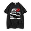 Футболка Initial D Японское Аниме Графическая Забавная Харадзюку Манга Футболка Модная Повседневная Футболка с Коротким Рукавом Женская Одежда