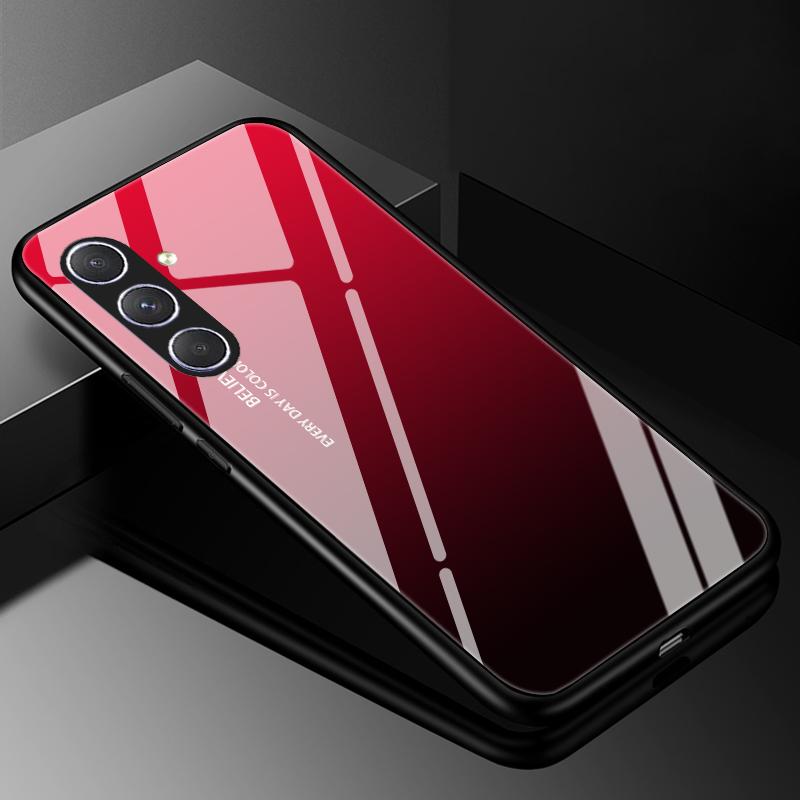 Чехол для телефона из закаленного стекла для Samsung Galaxy A05 A05S Чехол A15 A14 A24 A34 A25 A54 4G 5G Роскошный Твердый Бампер A04 A04S A04E