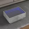 VidaXL Coffee Table with LED Concrete Grey 70x50x30 Cm Engineered Wood, Side Table, Living Room Table, Side Table, End Table 847514
