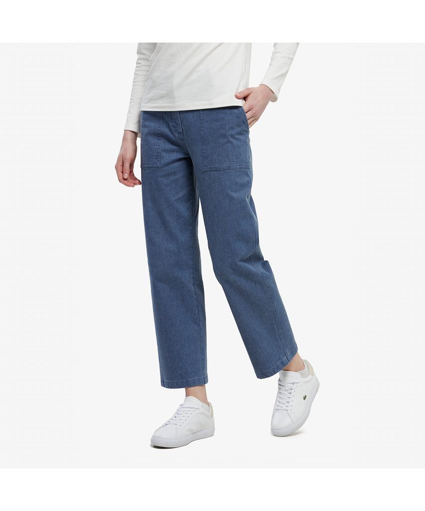 LACOSTE Женские Прямые Джинсовые Укороченные Брюки Hf571E-55N 36L