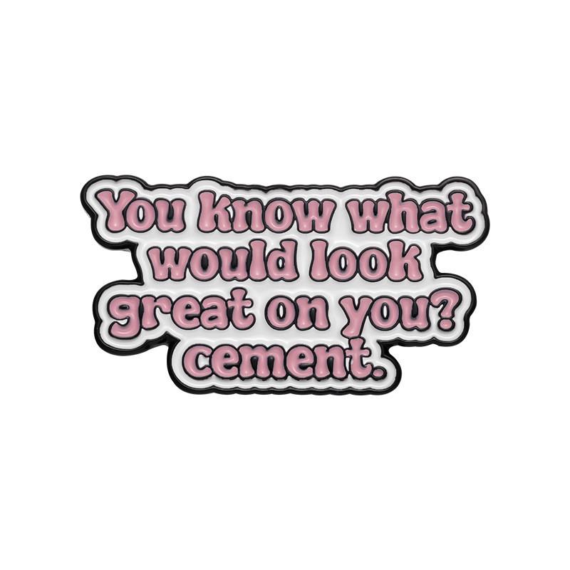 Colorful Creative Inspirational Letter Brooch Geometric Design For Fashion Accessories