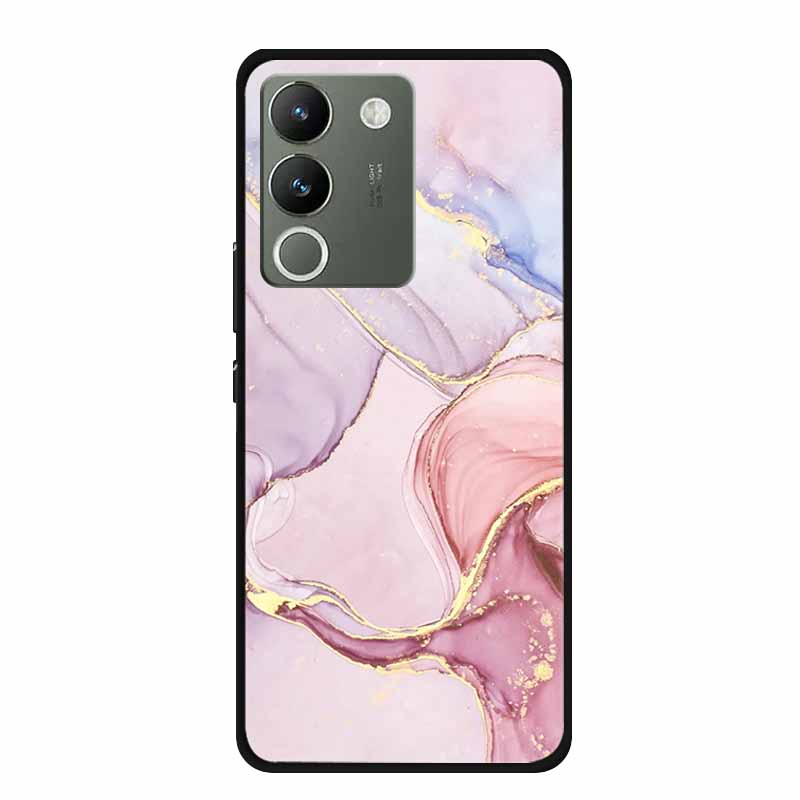 For Vivo V30 Lite 5G Case 6.67" Soft Silicone Marble TPU Phone Bag for vivo V30 Lite 5g V2314 Covers Luxury Protector V30Lite