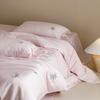 French Tencel Embroidery Luxury Four-Piece Bedding Set - Silky, Cool, Skin-Friendly for Summer Comfort