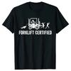 Funny Forklift Operator Forklift Certified Retro Vintage T-Shirt Humorous Forklift Certified Operator Hitting People Graphic Tee