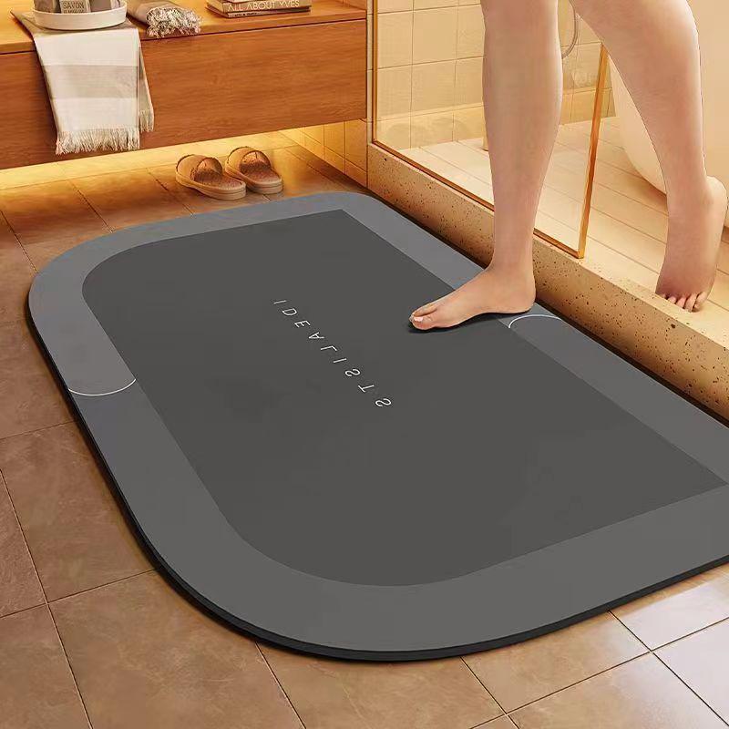 Minimalist Non-Slip Diatomaceous Earth Bath Mat - Absorbent Bathroom or Entrance Doormat
