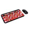 USB Keyboard Mouse 2.4GHz Wireless Ergonomic Retro 75 Keys Full Size Gaming Keyboard Mouse Set for Computer Laptop